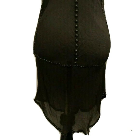 ISABEL MARANT Silk Gray Studded Mini Tank Dress - Picture 7 of 8